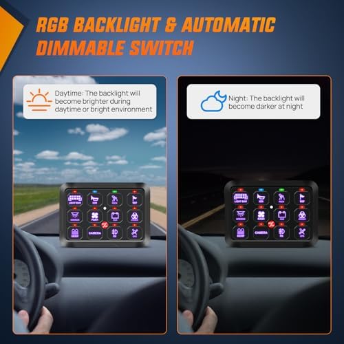 Nilight 12 Gang Switch Panel Relay System w/APP Control Automatic Dimmable - Image 5