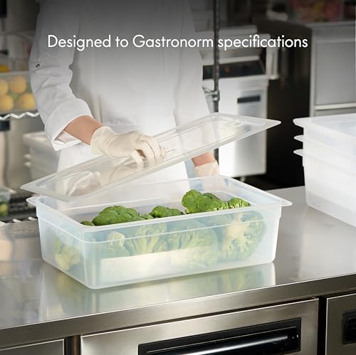 CURTA 4-Pack Full Size 6" Deep Food Pan with Sealing Lid – NSF Commercial-Grade Translucent Polypropylene, Stackable Freezer-Safe Storage for Restaurants, Catering & Buffets - Image 4