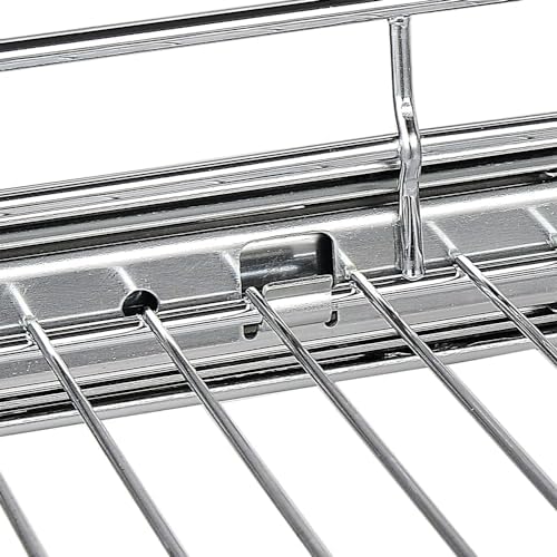 OCG Pull Out Cabinet Organizer (18" W x 21" D), Pull out Drawers, Cabinet Pull Out Shelves for Base Cabinet Organization in Kitchen Bathroom Pantry, Bottom Mount, Chrome Finish - Image 5