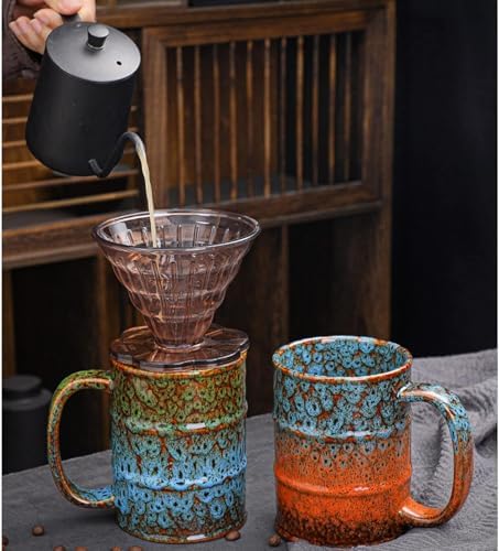 Coffee Mug,20 Oz Coffee Cups Ceramic Tea Cup Large Coffee Mug for Office and Home - Dishwasher and Microwave Safe Novelty Coffee Mug(2, Green and Blue) - Image 6