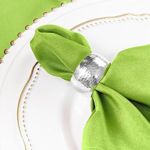 25 pcs 17-Inch Apple Green Polyester Table Napkins Reusable Washable Wedding Party Dinner Linens Tableware Supplies - Image 4