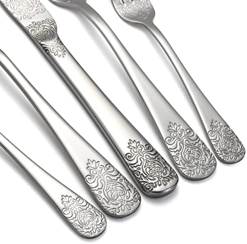 Silverware Set Stainless Steel Heavy Duty Flatware Cutlery Set for 4 Kitchen Utensil Tableware Sets Include Knives Forks Spoons for Kitchen Home Restaurant - Image 4