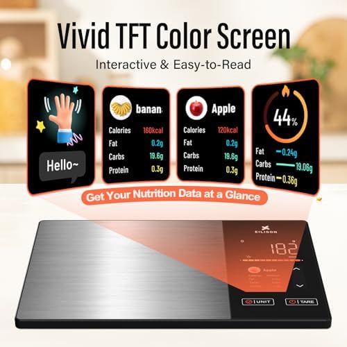 EILISON Smart Kitchen Scale,TFT Display Food Scale,Nutrition Calculator - Image 3