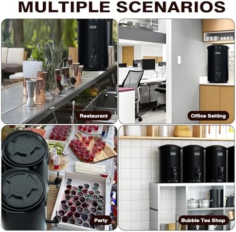 Insulated Beverage Dispenser-NON HEATING-75 Cup Cold Drink Beverage for Catering-Stainless Steel Iced Beverage Dispenser 12 L/3.2 Gallon Coffee Dispenser with Spigot for Tea,Juice (black) - Image 5