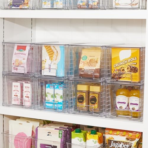 Vtopmart 4 Pack Stackable Clear Pantry Storage Drawers, Large - Image 4