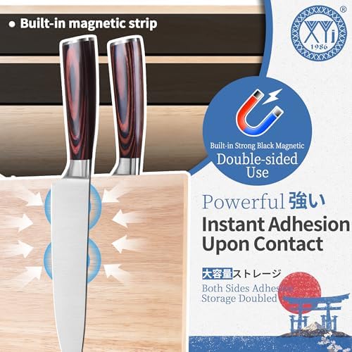 XYJ Magnetic Knife Block,Dual-Sided Magnets,Stable Countertop Knife Holder - Image 3