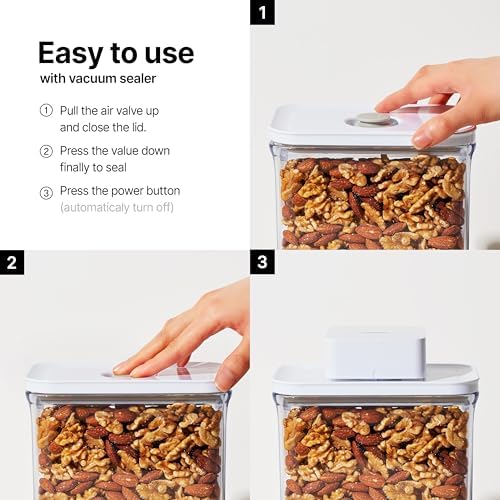 VAKUEN Premium Airtight Food Storage Containers, Rectangular 2PC(1.06qt), Smart One-Click Seal Lid, No Hinges, Patented Double Silicone Lining, 100% Leak Proof, BPA-FREE, Dishwasher, Microwave Safe - Image 5