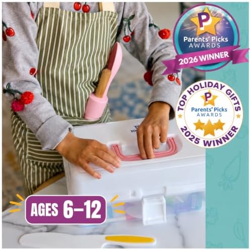 TOVLA Kids Cooking Sets Real for Girls Ages 4-12 | Premium Complete Baking Kit with Knives, Cookbook & Storage Case - Image 2