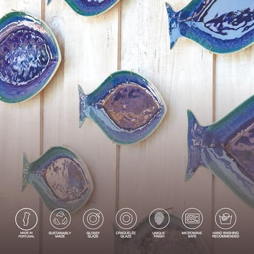 Casafina Ceramic Stoneware 17" Cavala (Mackarel) Platter - Dori Collection, Atlantic Blue | Microwave & Dishwasher Safe Dinnerware | Food Safe Glazing | Restaurant Quality Serveware - Image 3