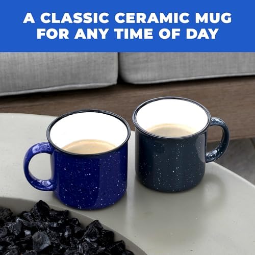 Set of 8 Ceramic Campfire Mugs – 15 Oz, Purple – Coffee & Tea Cups for Home, Work, Travel, Camping – Customizable, Great for DIY, Events, Companies - Image 3