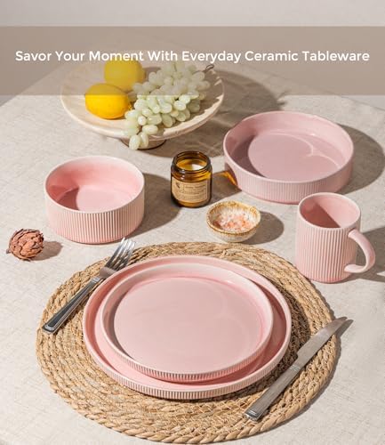 GBHOME Stoneware Dinnerware Sets for 6,18-Piece Plates and Bowls Set - Image 6