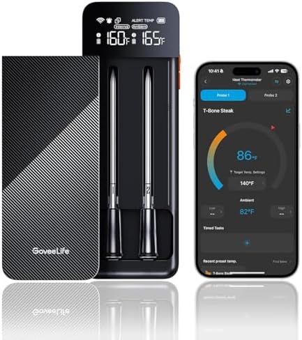 GoveeLife Smart Wireless Meat Thermometer Digital 2 Probes with App Alarm by GoveeLife