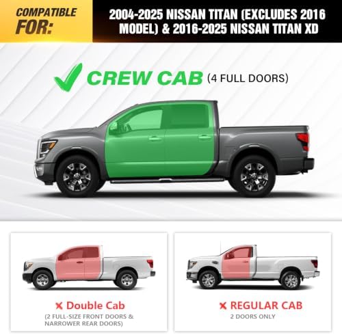 Crew Cab Running Board Fits 2004-2025 Titan (Excludes 2016 Model) - Image 2