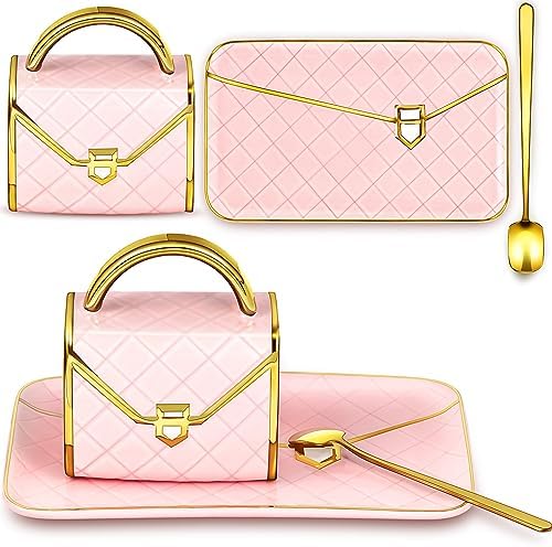 Zubebe 1 Set Coffee Mug Elegant Handbag Shaped Cup, Pink by Zubebe