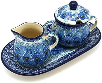 Polish Pottery Cream & Sugar Set - Unikat Signature - U3639 by Polish+Pottery+Gallery