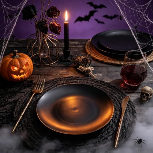 ejonirinjonir 80pcs Heavy-Duty Black Dessert Plates for Party 7.5 Inch - Image 3