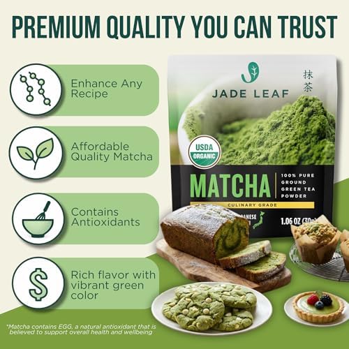 Jade Leaf Matcha Organic Culinary Grade Matcha Powder - Japanese Green tea for Baking, Smoothies, Lattes, and Skin Care, 30g / 1.06 Ounce (Pack of 3) - Image 4