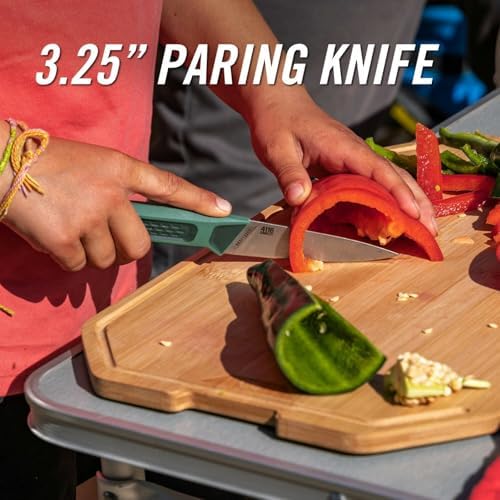 Gerber Gear ComplEAT Cutting Board Set - Cutting Board Kit with Polypropylene & Bamboo Cutting Boards - Features Paring Knife & Chef's Knife in Nesting Design - Image 6