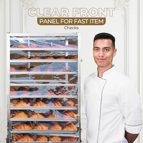 Bakery Food Pan Sheet Rack Cover | Size: 23" W x 28" L x 61" H | Material: Heavy-duty Nylon | Zippers :2 | Color:Beige | Pack of 1 - Image 7