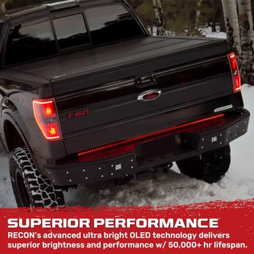 RECON - Universal Fit 60" Tailgate Light Bar High Power Running LED Lights with Scanning Amber Signals, Brake & Reverse Lights for Trucks & SUVS - Image 5