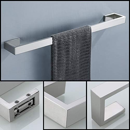 4 Pieces Bathroom Hardware Accessories Set Towel Bar Towel Holder Robe Hook Toilet Paper Holder Stainless Steel,Q8-P4BR - Image 2