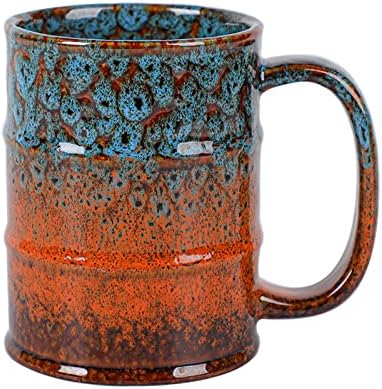 Coffee Mug,20 Oz Coffee Cups Ceramic Tea Cup Large Coffee Mug for Office and Home - Dishwasher and Microwave Safe Novelty Coffee Mug(1,Blue and Brown) by LGQ