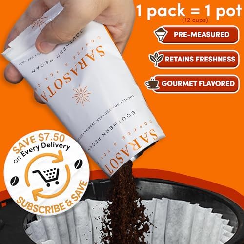 Coffee Packets – Butter Pecan Ground Packs, Gourmet Medium Roast, Low Acid 2oz Pre-Measured Bags for 12-Cup Drip Brewers, Bulk Southern Texas Pecan Single-Pot Pouches, 36 Count - Image 3