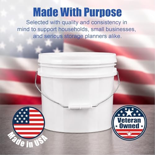 ePackageSupply 3.5 Gallon Bucket, Food-Grade w/Lid, BPA-Free,White, 3 Packs - Image 7