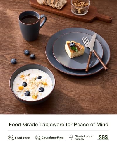 Famiware Venus Dinnerware Sets with Mugs, Ceramic Plates and Bowls for 6 - Image 4