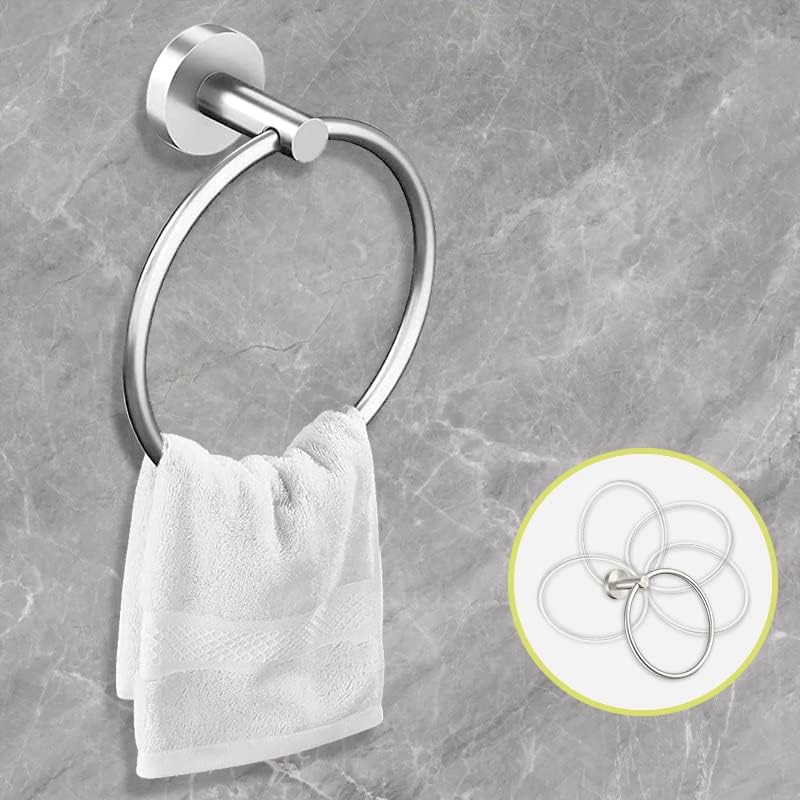 Cilee 10 Piece Brushed Nickel Bathroom Accessories Set, 16 inch Brushed Nickel Bathroon Hardware Set Towel Bar Ring Toilet Paper Holder Robe Towel Hook SUS304 Stainless Steel - Image 4