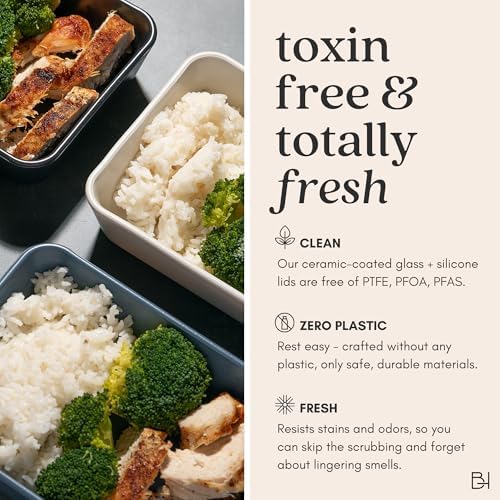 Glass Food Storage Container & Lid, 11-Cup Rectangle, Pine - Image 3