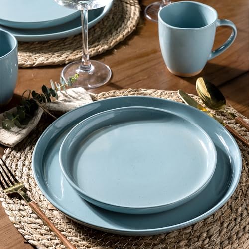 AmorArc Dinnerware Sets for 6, 18 Pieces Ceramic Plates and Bowls Set - Image 5