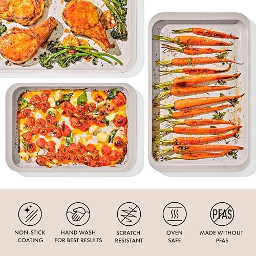 OXO Good Grips Non-Stick Pro Ceramic Coated Metal Bakeware, 3-Piece Set (Pack of 3) - Image 2