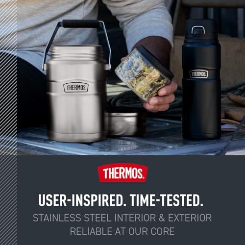 THERMOS Stainless King Food Jar with Handle, 47oz, Matte Stainless Steel - Image 5