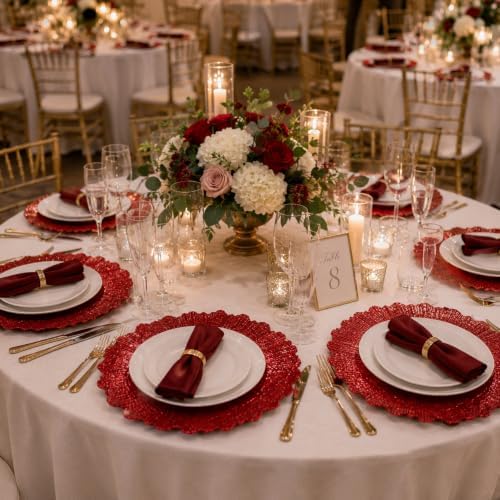 13inch Charger Plates (1, 12 Red) - Image 5
