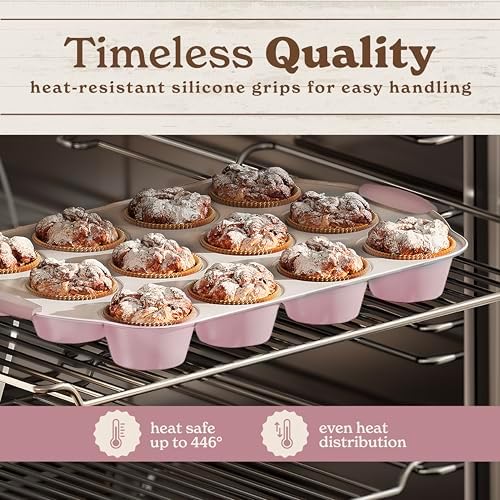 Country Kitchen Nonstick Stackable Bakeware Set - Durable, Easy Release Baking Set- 22 Pc. Includes Silicone Muffin Cups - Image 5