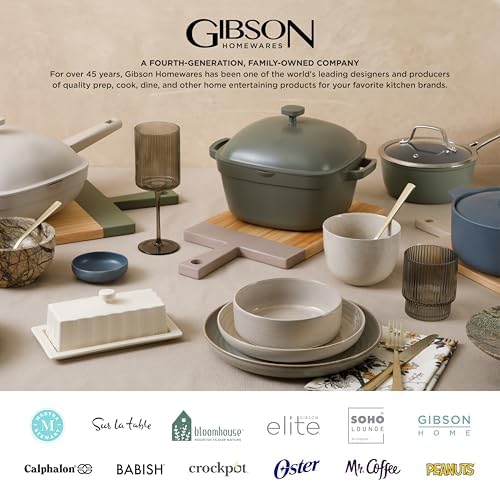Gibson Home Zen Buffet Porcelain Ceramic Dinnerware Sets for 8, Plates and Bowls Set (40pcs), White Embossed Dishes - Image 7