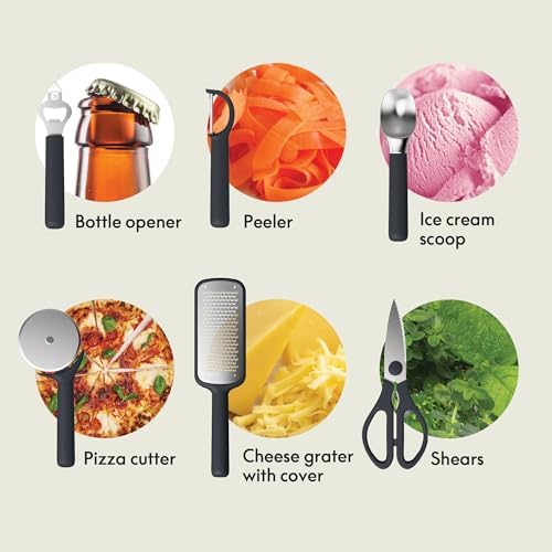 bella 7 Piece Modular Gadget Set, Non-Toxic Silicone, Slate - Image 2