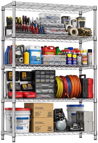 IZEUK 5-Tier Wire Shelving Unit, Metal Storage Shelves for Home Kitchen by IZEUK