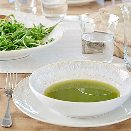 Casafina Ceramic Stoneware Soup & Pasta Bowl - Taormina Collection, White | Microwave & Dishwasher Safe Dinnerware | Food Safe Glazing | Restaurant Quality Tableware - Image 2