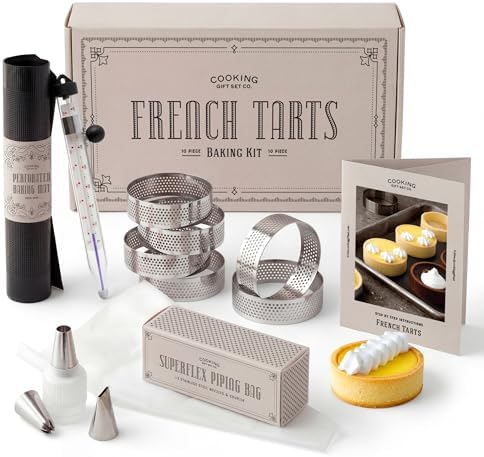 French Tart Baking Set | Mothers Day Unique Baking Gifts Kitchen Baking Supplies Present Food Making Kit For Adults & Parisian Cooking Tools for Pastry Dessert by CookingGiftSetCo