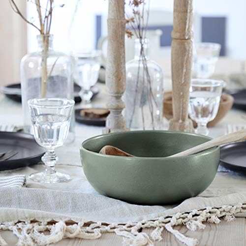 Casafina Ceramic Stoneware 10" x 4", 101 oz Serving Bowl - Pacifica Collection, Cayenne | Microwave & Dishwasher Safe Dinnerware | Food Safe Glazing | Restaurant Quality Serveware - Image 4
