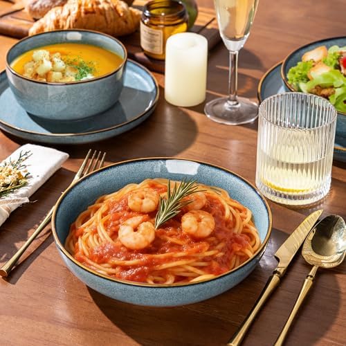 GBHOME Dinnerware Sets for 6, 24 Pieces Ceramic Plates and Bowls Set - Image 6