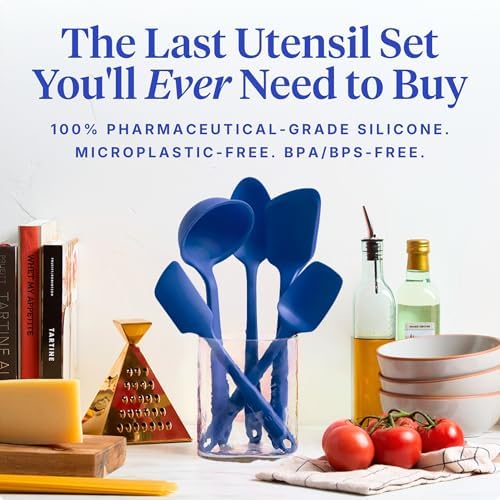 GIR: 5-Piece Silicone Essentials Kitchen Utensils Set – Royal Blue - Image 2