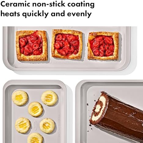 OXO Good Grips Non-Stick Pro Ceramic Coated Metal Bakeware 3-Piece Sheet - Image 4