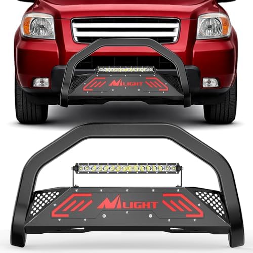 Nilight Bull Bar with Light for 2003-2008 Honda Pilot, 2006-2015 Ridgeline by Nilight