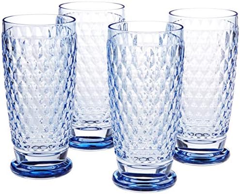 Villeroy & Boch Boston Blue Crystal Highball Glasses, Set of 4 - Image 2