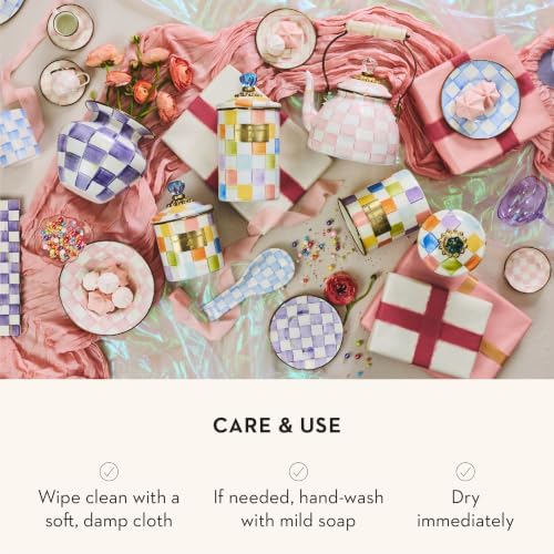 MACKENZIE-CHILDS Enamel Canister, Large, Confetti Check - Image 5