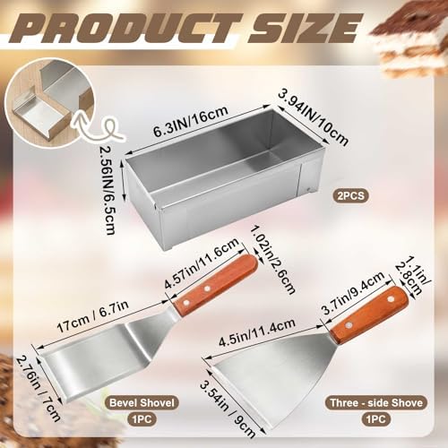 Blushtier 2 Pack Rectangle Tiramisu Pan Removable 9.45 X 3.94 X 2.56 Inch - Image 2