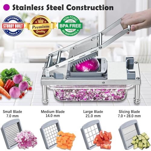 Vegetable Chopper Veggie Cutter Onion Food Potato Tomato Dicer With Blade - Image 2